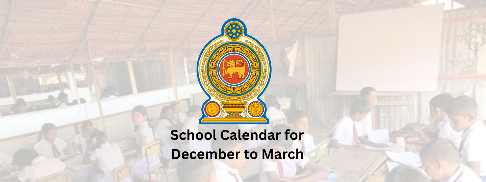 Here’s the school calendar for December to March